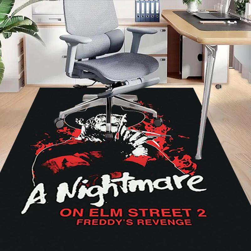 1 шт. Коврик для пола Nightmare Freddy's Revenge, Домашний Офис, Прочный Полиэстер, Легкий в Уходе, Декор для Офиса, Городской Стиль, Нескользящая Основа