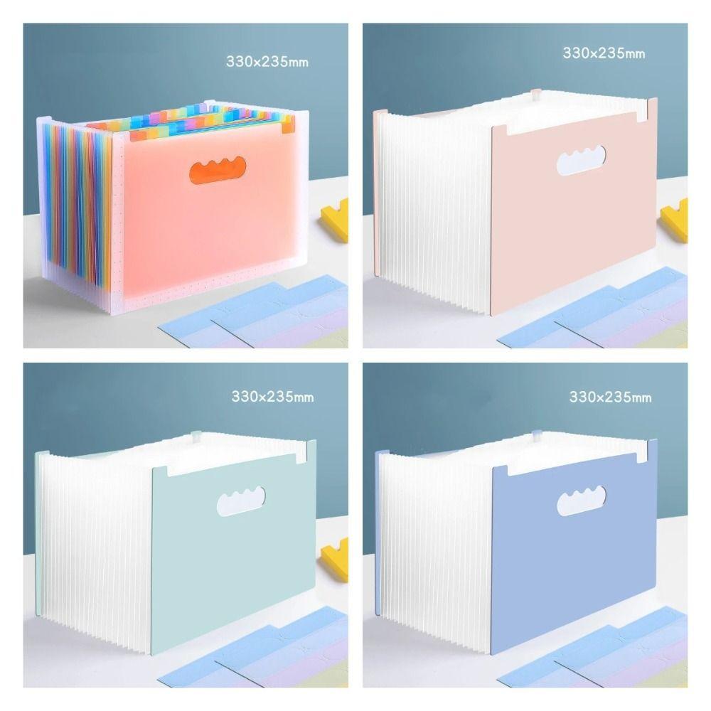 Multi Layer A4 Expanding Organ Bag Portable Paper Organizer 25 Pockets File Folder Office