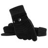 Gloves Men's Winter Cycling Motorcycle Windproof Cold Insulation Warm Leather Touch Screen Anti-Slip Thick Pile