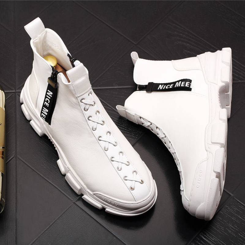 Модная мужская обувь с высоким верхом Корейская версия с бриллиантами повседневная доска интернет-красный прилив b2