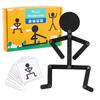 Montessori Wooden Puzzle Toys 24Pcs Early Education Children Creativity Matching Card Sports Wooden Man Puzzle Festival Gift