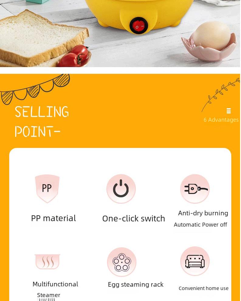 Мини-яйцеварка и рисоварка для завтрака – кухонный прибор американского стандарта