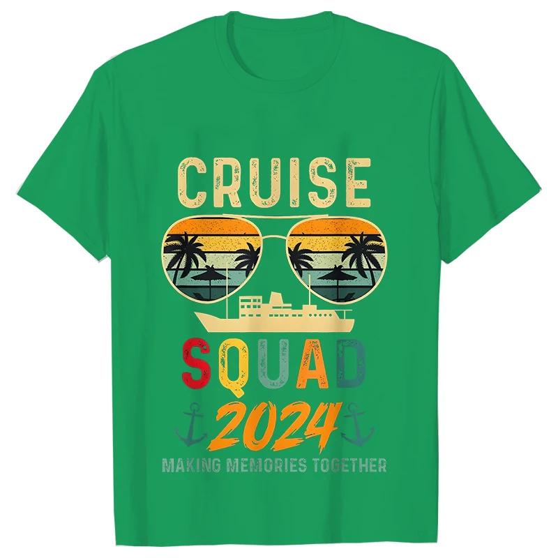 Cruise Squad 2024 Unisex T Shirt Family Vacation Matching Group Summer Tees Fashion Graphic Y2k Tops Women Aesthetic Clothing