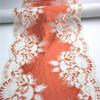 19.5cm Wide Orange Elastic Lace, Stretchy Sewing Lace Fabric for Lingerie, Bra, Underwear, Garment, Crafting