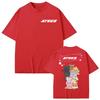 Kpop ATEEZ Double Sided Print Tshirt Unisex Women Clothing Fashion Trend Cartoon Tshirts High Quality Cotton Short Sleeve T Shirt
