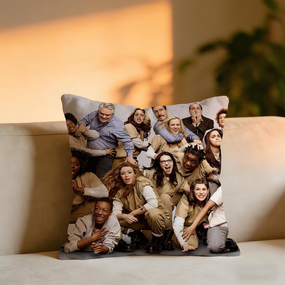 Orange Is The New Black Cushion Cover Cozy Velvet Throw PillowSoft Warm Cushion For Sofa Bed