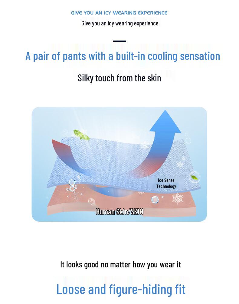 JEANSWEST LIFE Men's Ice Silk Quick-Dry Jogger Pants