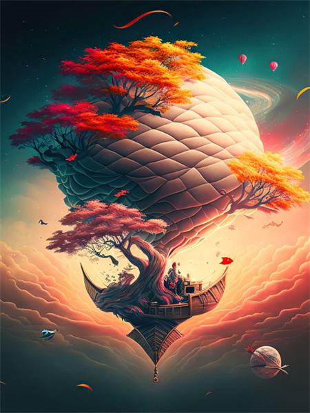 Diy Diamond Painting Mosaic Hot Air Balloon Fantasy Full Square Round Embroidery Mosaic Starry Night Landscape Wall Decor