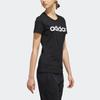 Adidas Neo Casual Sport Round Neck Short Sleeve T-Shirt Women Tops Black EI4724