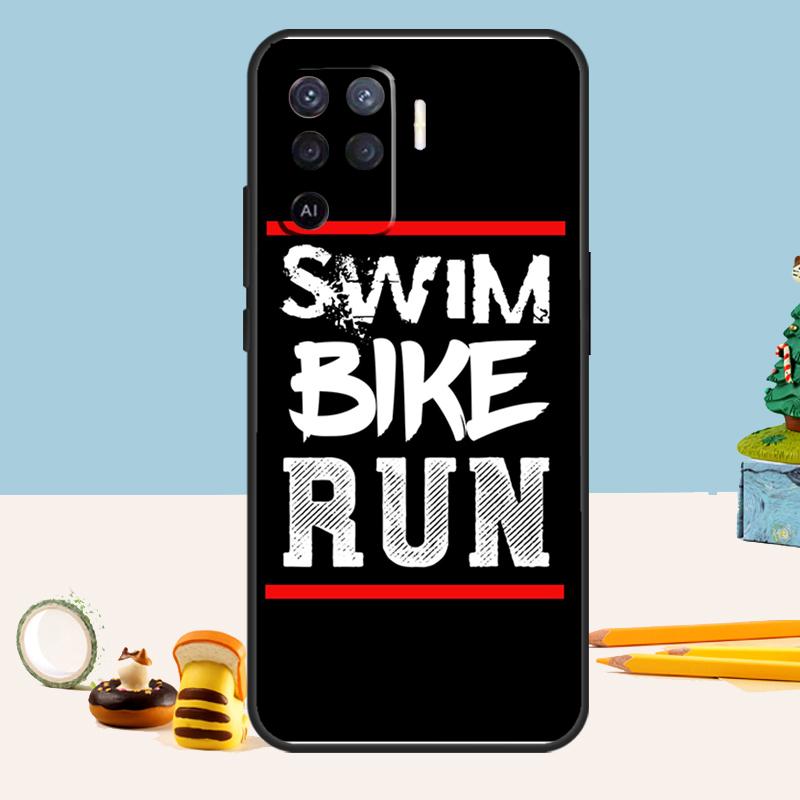 Swim Bike Run Triathlon Case For Oppo A80 A60 A40 A15 A16 A17 A57 A94 A74 A54 A76 A96 A18 A38 A58 A78 A98 A5 A6 Pro