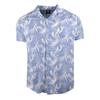 Мужская рубашка из вискозы с короткими рукавами и тропическим принтом BLAGGIO