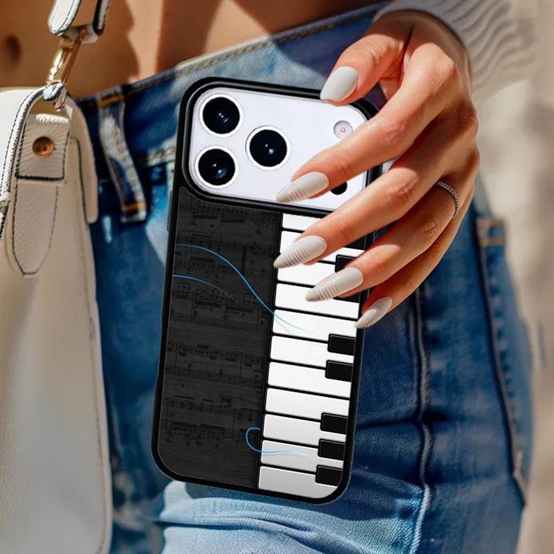 Музыкальный Пианино Элегантный Чехол Для Телефона Для iPhone 17 Air 14 15 13 12 Max Чехол Для Apple 16e 11 Pro Max Plus Coque