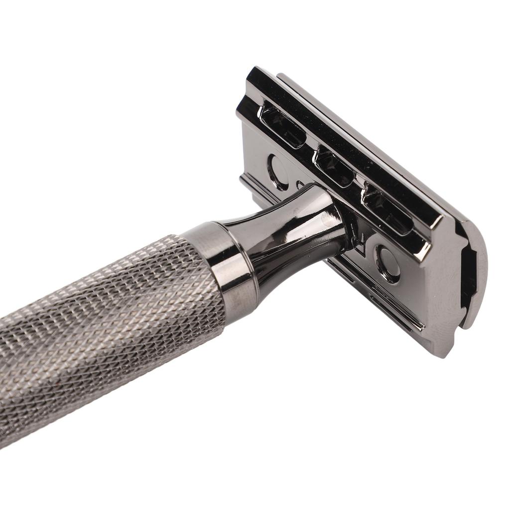 Double Edge Safety Trimmer Comfortable Grip Manual Safety Beard Trimmer Professional Stainless Steel Beard Trimming Tools for Home