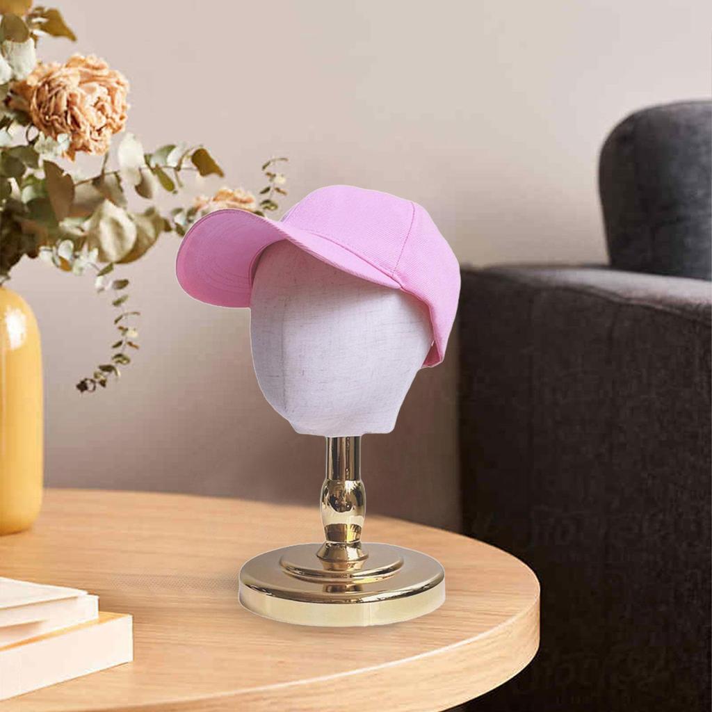 Manikin Head Wig Hat Display Stand Hats Holder for Kids Styling Drying Caps