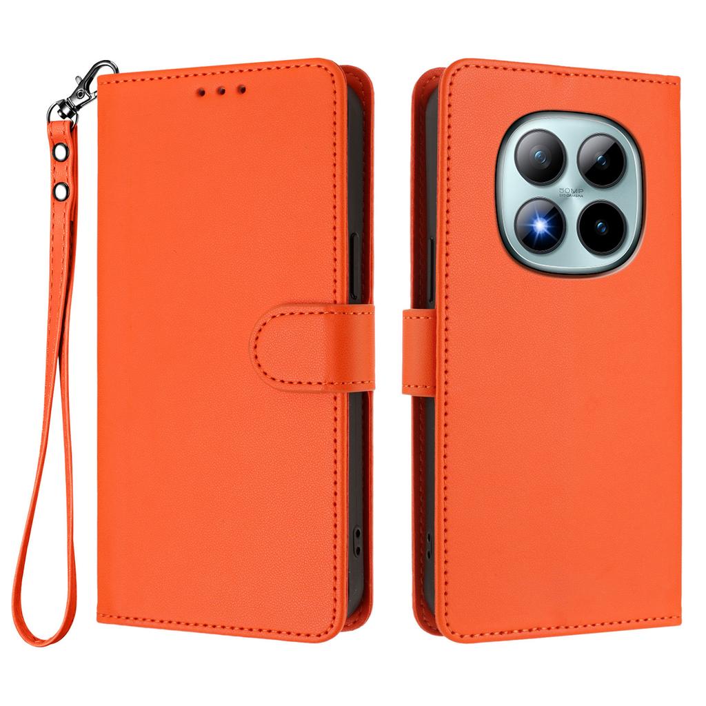 For Xiaomi Redmi Note 15 Pro+ 5G Leather Case Wallet Stand Phone Cover with Wrist Strap