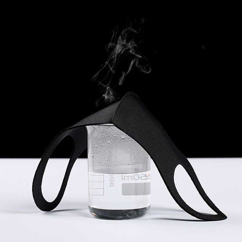 3D трехмерная маска пылезащитная дышащая моющаяся ледяной шелк черная для стройности лица мужчины и женщины 10 шт.