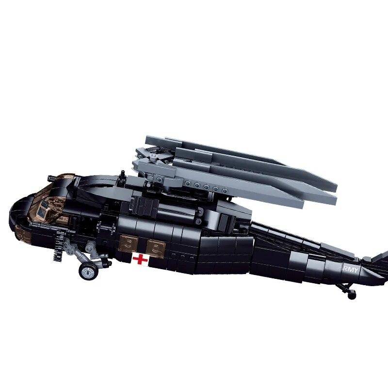 Военная модель времен Второй мировой войны UH-60, коллекция многоцелевых самолетов, орнамент, строительные блоки, кирпичи, игрушки, подарки