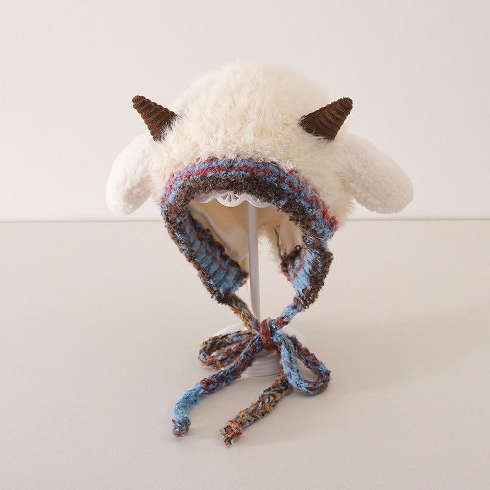 Cartoon Winter Plush Hat Warm Ear Protection Cap Cute Woolen Knit Hats Children