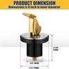 A51K-Rubber Snap Lock Drain Plug Brass For Baitwell Livewell Yacht Kayak Marine For Baitwell Drain Plug