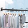 Folding Clothes Hanger Wall Mount Retractable Cloth Drying Rack Indoor & Outdoor Space Saving Aluminum Home Laundry Clothesline
