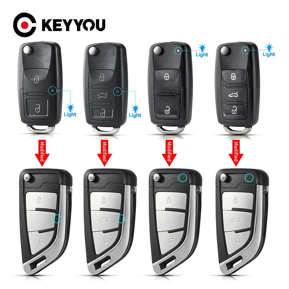Чехол-брелок для ключа автомобиля для Vw B5 для Volkswagen Beetle Caddy Passat Golf Jetta Polo Scirocco Tiguan Touran Skoda Seat Корпус