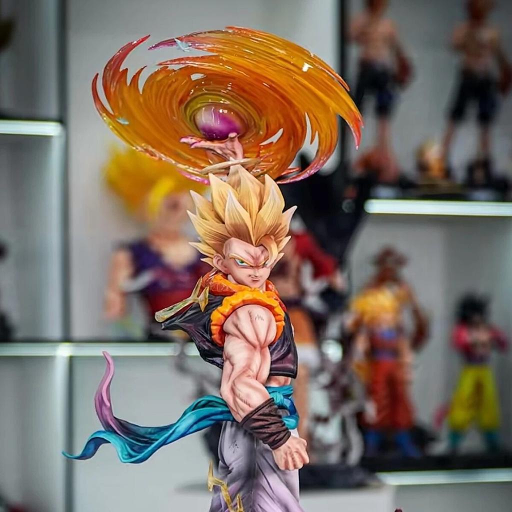 Jt Yunqi 45см Фигурка Dragon Ball Гогота 3 Сменные Головы Ssj2 Super Blue Гогота GK Статуя Аниме Коллекционная Модель Украшение Игрушка Подарок Мальчику