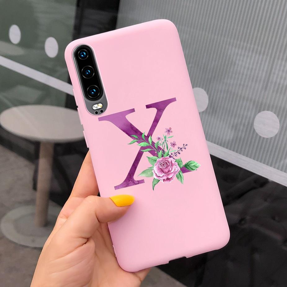 Для Huawei P30 Чехол Мягкий Тонкий Силиконовый Funda Милые Буквы Имя Чехлы для Телефона Huawei P 30 Lite P30 Pro Задняя Крышка Ударопрочный Бампер