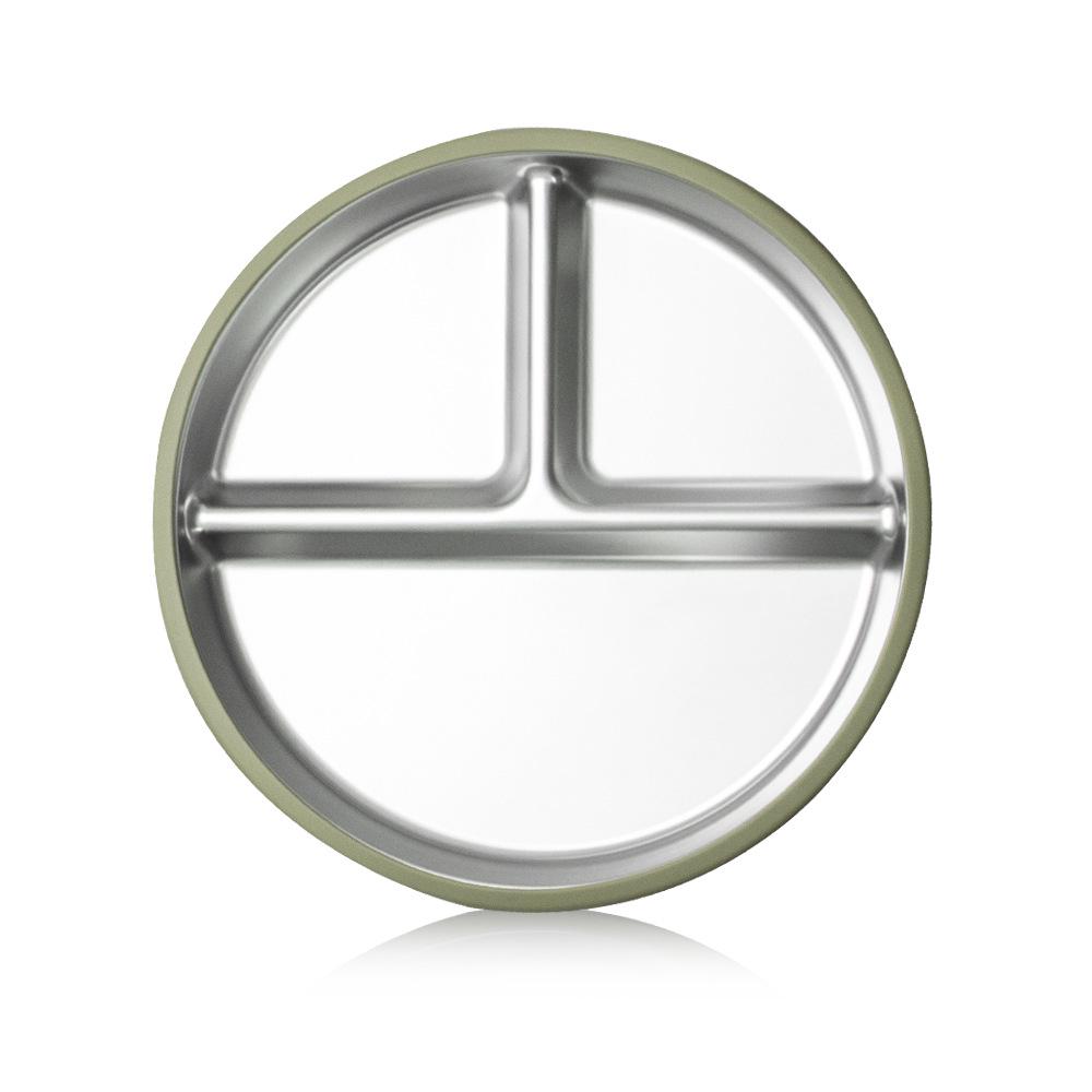 Детский обеденный набор из нержавеющей стали с противоскользящим силиконовым присосом и столовыми приборами