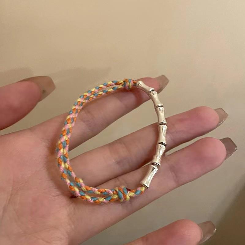 2025 Retro Chinese Camellia Braided Bracelet: Elegant, Ethnic-Style Design for Women