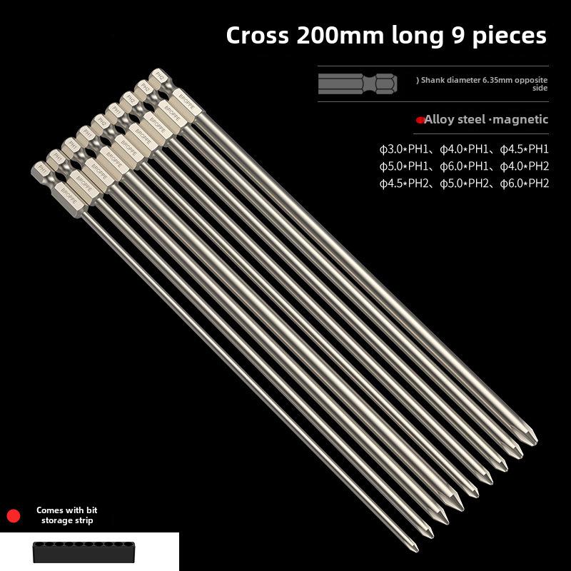 Магнитная крестовая отвертка BROPPE с электрической дрелью и пневматической насадкой