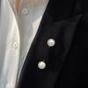 Clothes Brooch Classic Simple Graceful Fine Workmanship Fixed Clothes Simulation Pearl Pin for Dating