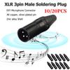 10/20 шт. DIY Микрофон XLR 3-контактный Штекерный Разъем Кабель Паяльный Штекер Адаптер для Микрофона Наушник Подсветка для Передачи на Динамик