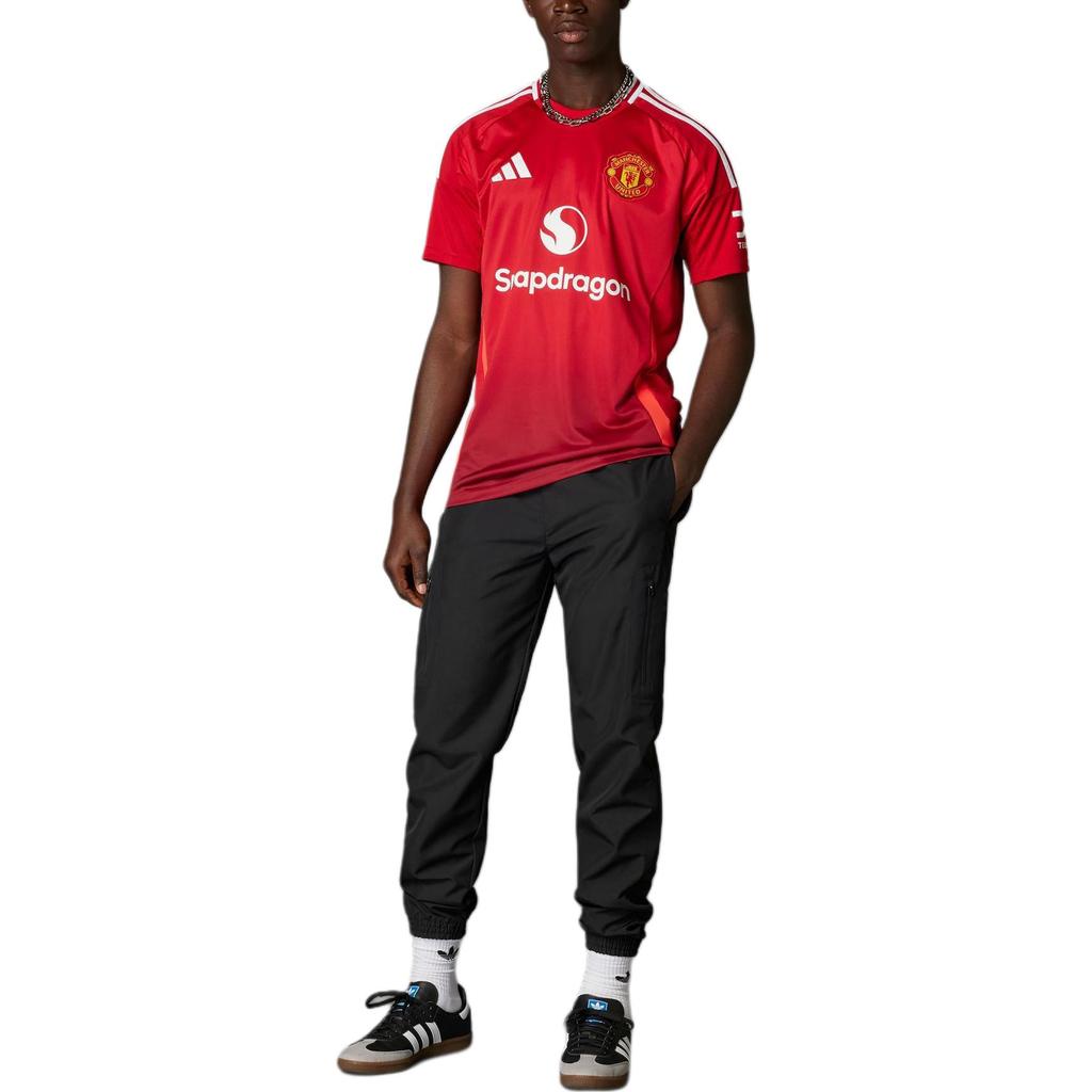 Adidas Мужские футбольные майки с короткими рукавами Manchester United 24/25 Home Fan Edition красные IU1397