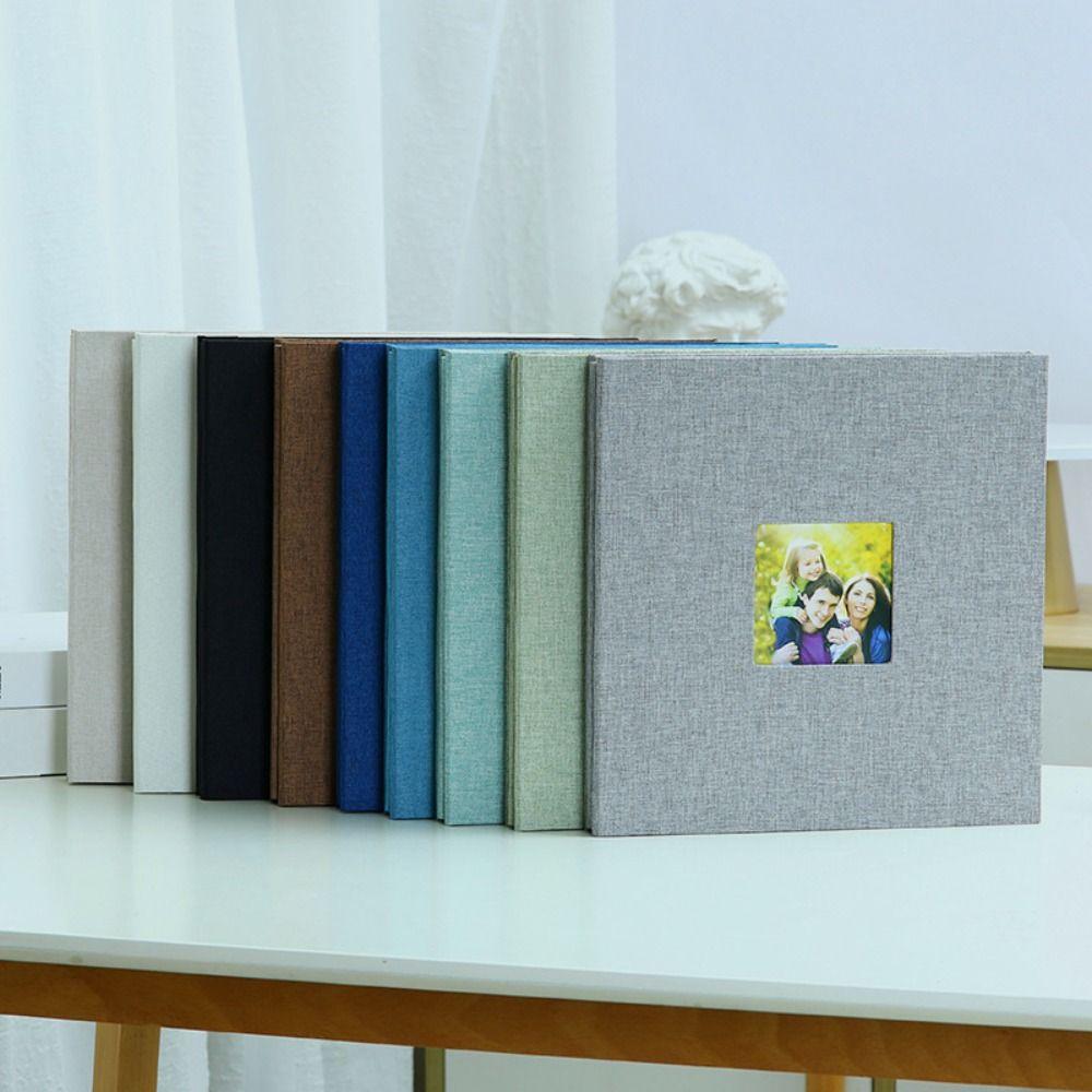 6in Linen Cover Photo Album Interleaf Type Memory Book Large Scrapbook Album Baby Growth