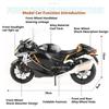 1:12 Suzuki Hayabusa R1M Модель мотоцикла Игрушечная машинка Металлическая литая под давлением Сочлененное рулевое управление Амортизация Мотоцикл Транспортные средства для детей