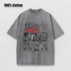Аниме Футболки с Монстрами Выстиранные Мужские Женские Хлопковые Футболки Харадзюку Ретро для Мужчин Женщин Топы Футболки Унисекс