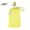 Outdoor Water Bottle 500ML Collapsible Silicone Bottle, Portable Folding Drinking Bag, Bag Pouch with Lanyard for Hiking Cycling Climbing Travel