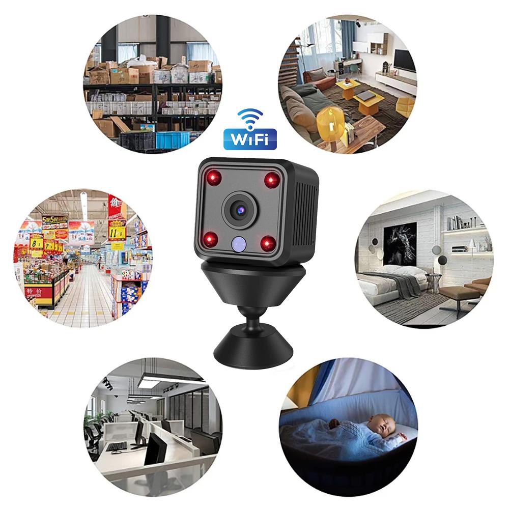 1080P HD WiFi Remote Monitor Camera - Built-in Battery, Night Vision, Smart Home Security
