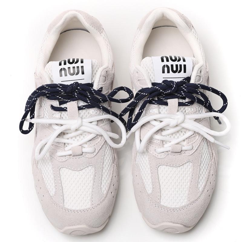 Женские кожаные кроссовки Dexun осень 2024 года: Двухцветные шнурки, стиль Форреста Гампа, повседневные туфли для папы