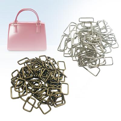100 шт. Металлические прямоугольные кольца Кольца для стропы Соединители для ремня сумки для изготовления сумок Поводки для собак Ошейник для питомца Лямка для рюкзака
