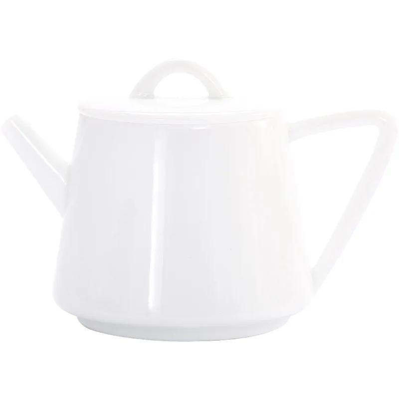 White Porcelain Tea Pot Yulan  Gongfu Tea Set Think Tank Office Use Large Size Tea Kettle for Busin And Home Use