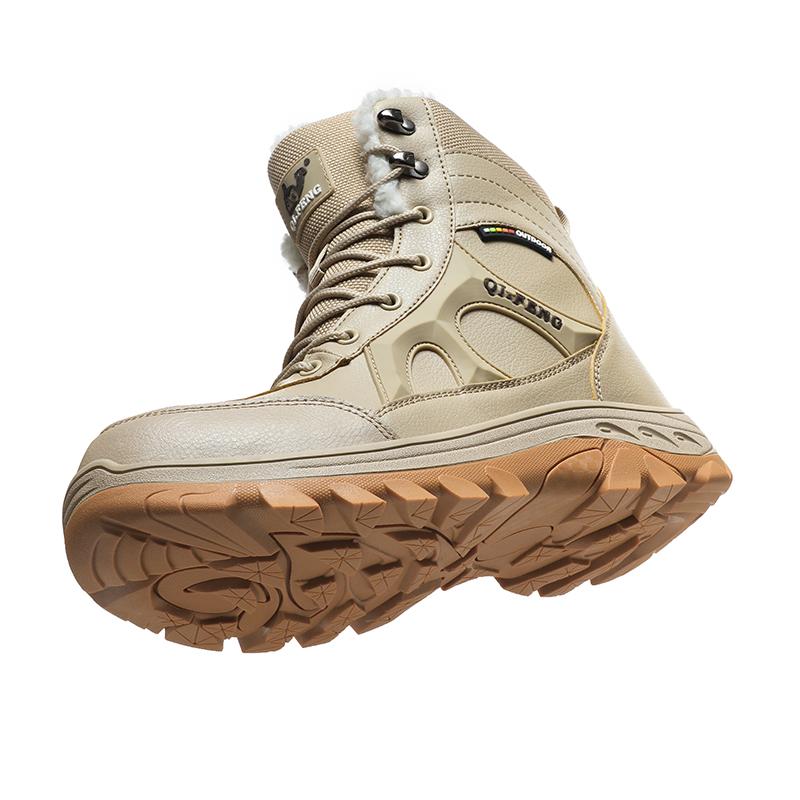 Зимние мужские уличные плюшевые ботинки, походная обувь, повседневная хлопковая обувь, размеры 39–46