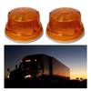 2-Pack Universal Round Amber LED Tail & Indicator Lights | 24V Trailer Turn Signal Lamps for RV, Truck, Tractor, Hinomoto, Kubota, Iseki, Yanmar