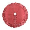 Yousheng Velvet Christmas Tree Skirt 48 Inch Ruffled Holiday Tree Skirt Rustic Xmas Tree Decoration Soft Festive Tree Apron for Cozy Celebrations