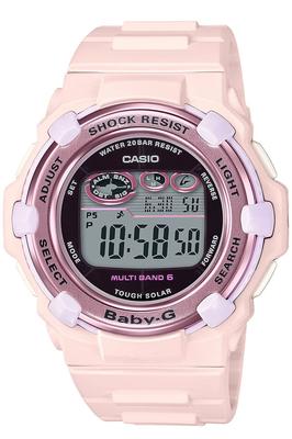Часы Casio (БГР-3000UCB-4JF) Женские розовые радиоуправляемые солнечные часы с подсветкой (Светодиодный светильник высокой яркости), Настоящий японский продукт