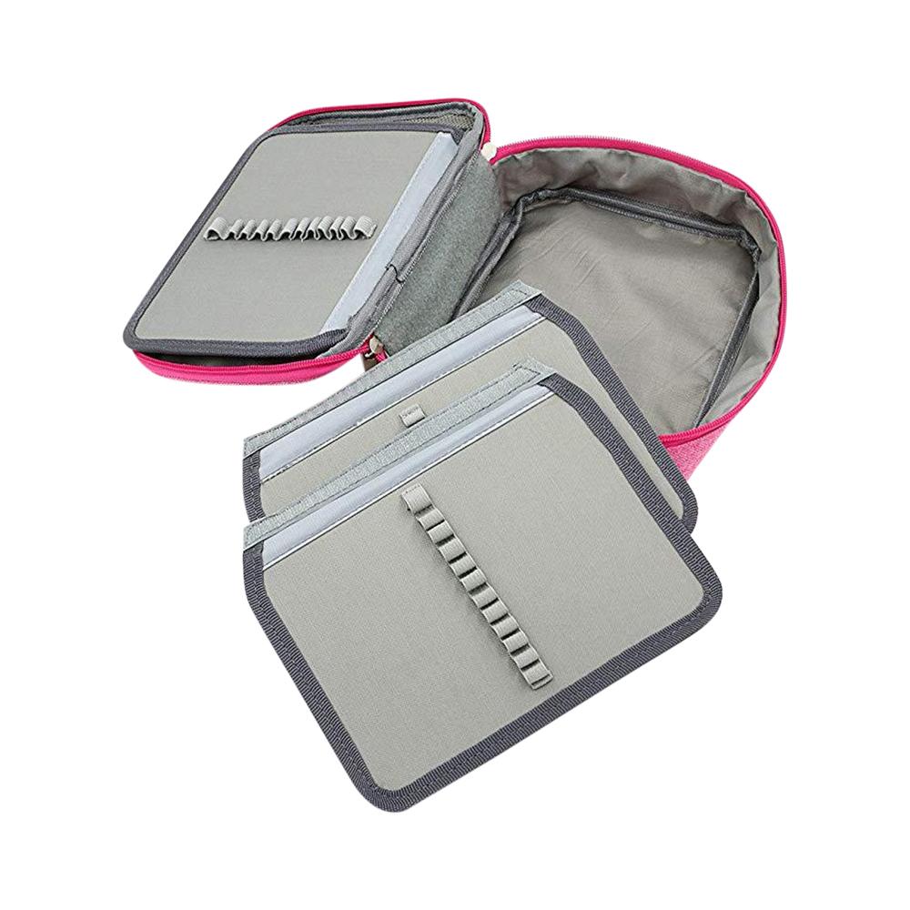 72 Holes School Cases 3 Compartments Canvas Pencil Cases Student Pen Box Storage Bag For Artist Stationery Supplies