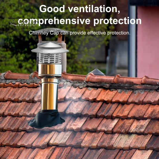 Крышка круглого дымохода с сетчатым экраном, конический верх, металлический чехол для дымохода, устойчивый к погодным условиям, внешняя крыша, конический верх, дождезащитный чехол для дымохода камина