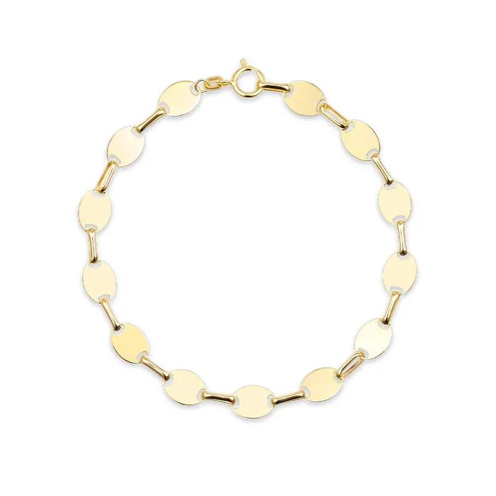14k Oval Mirror Bracelet