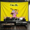 Custom Name,Courage the Cowardly Dog Wall tapestry, aesthetic printed fabric blanket, suitable for bedroom, living room, and home decor.