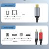 USB C - 2 RCA Аудиокабель 1,5 м в оплетке для цифровых и аналоговых устройств